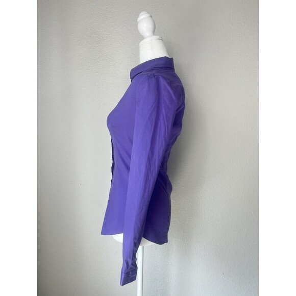 Prada Purple Button Up Cotton Blouse Women’s European Sz 38 EU Made in Italy A1 - Picture 2 of 8